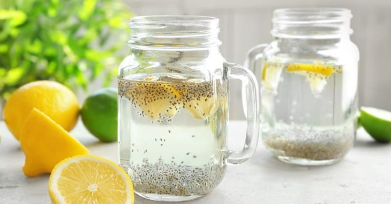 Lemon and Chia Seed Detox Drink